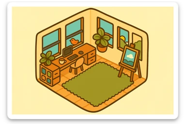 Remove completely the character from the image, leaving only the background intact without altering the original style, colors, or strokes. Preserve the original look and feel of the scene. sticker