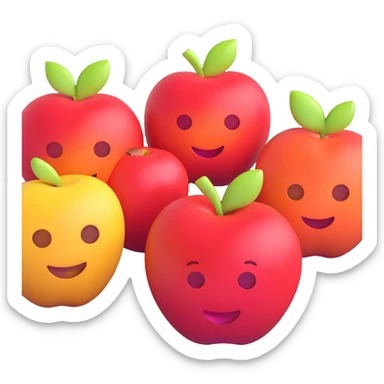 Convert the uploaded image into a 3D Apple-style emoji, keeping shapes, colors, and composition recognizable. Use rounded cartoon-like forms, glossy textures, soft lighting, and smooth shading on a clean white background. sticker