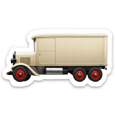 Streamlined Very long 1934 moving truck side view  sticker