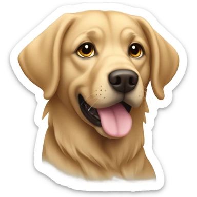 Long hair Labrador Retriever mix sticker