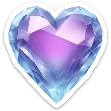 Crystal heart sticker