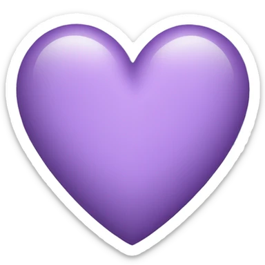 light purple heart  sticker