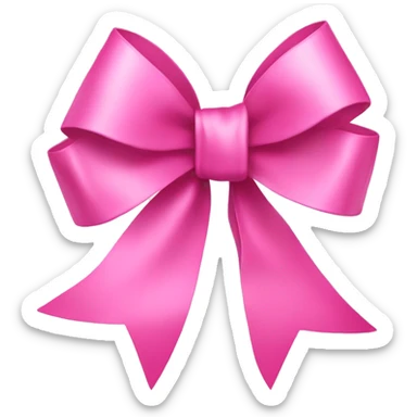 Pink ribbon bow  sticker