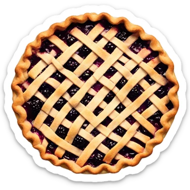 Blackberry pie with hatch crust  sticker