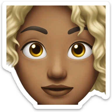 chica morena con piel blanca y ojos verdes sticker