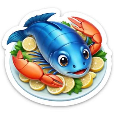 Seafood sticker