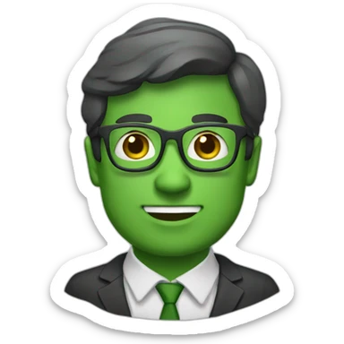 advogado sorrindo verde sticker