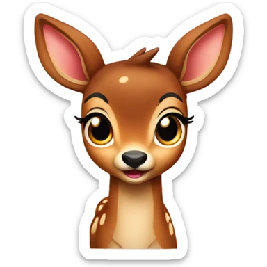 Bambi cute deer sticker