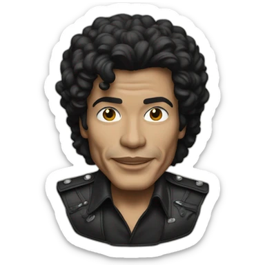 Michel Jackson avec un air malicieux sticker