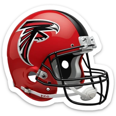 Atlanta Falcons Helmet wit logo sticker