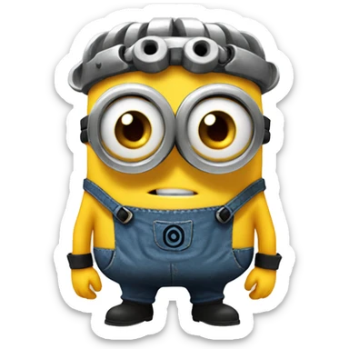 Despicable 4 character mega minion with mind powers sticker