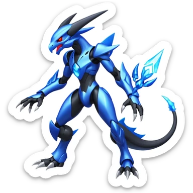 Shiny Aural Darkrai-Zekrom-Genesect-Fakémon-fusion (full body) sticker
