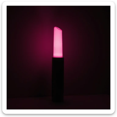 BLACKPINK-inspired gothic lightstick, no hearts, photorealistic style, black and pink colors, elegant and modern, with neon accents sticker