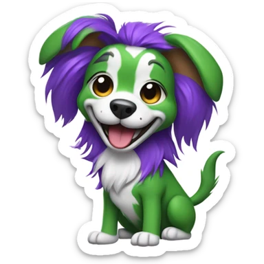 The joker as a dog sticker