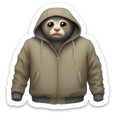 Sad jacket potto  sticker