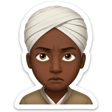 the elites with sad and angry face in India in anti-colonial anti-brits movement sticker