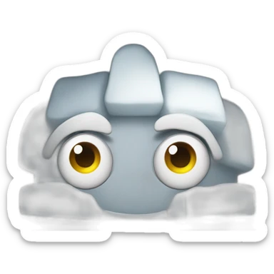 eyes on top of igloo sticker