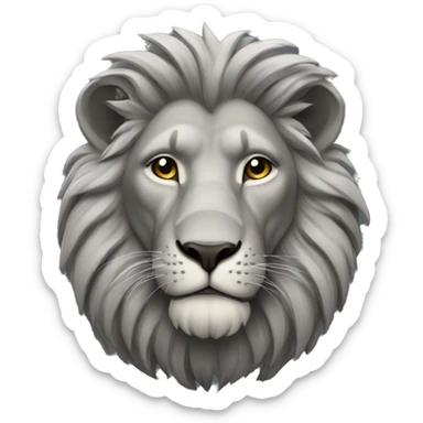 Grey lion sticker