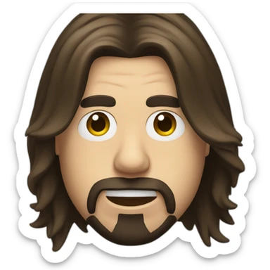 dave grohl brun long hair sticker