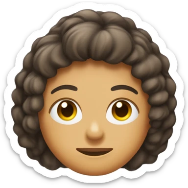 Um humano de pele clara, com olhos um pouco caídos, nariz um pouco grande e cabelo castanho e curto. com moletom. sticker