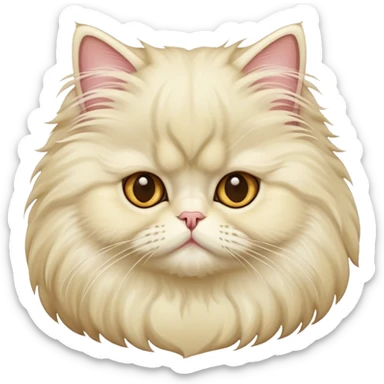 Persian cat cream color sticker
