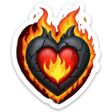 Black Heart of Fire sticker