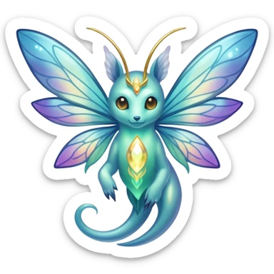 Spiritual ethereal Fairy-type Fakémon-animal-creature sticker