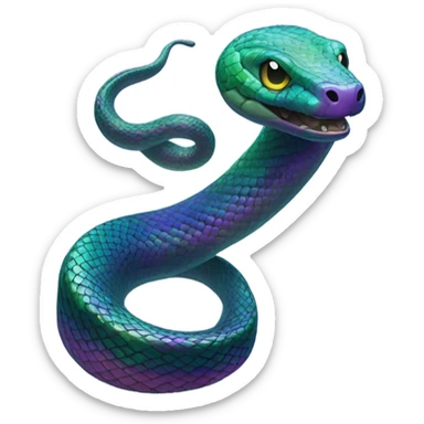 Dark iridescent snake sticker