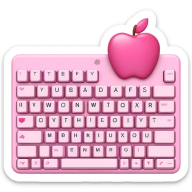 Custom mechanical keyboard pink apple  sticker