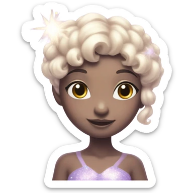 Pastel lilac fairy sparkles sticker
