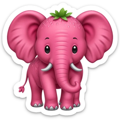Hazme un elefante con piel de fresa sticker