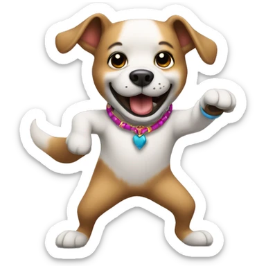 perro bailando sevillanas sticker