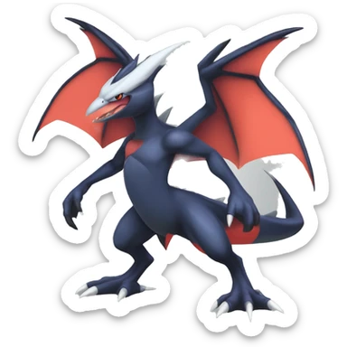 Edgy Cool Nargacuga-Noivern-Latias-Garchomp-Pokémon Full Body sticker