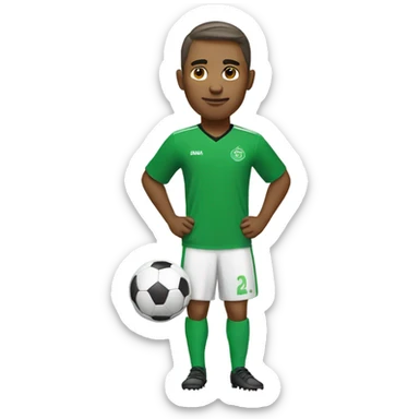 A soccer player with a green shirt  sticker