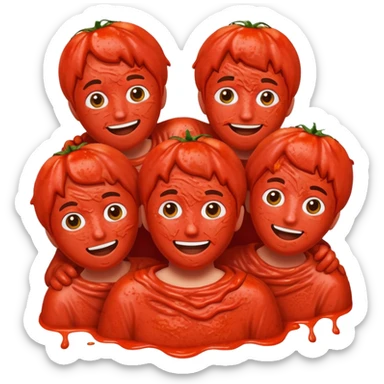 La Tomatina festival tomato fight sticker