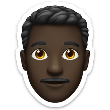 stylish dark-skinned male portrait sticker