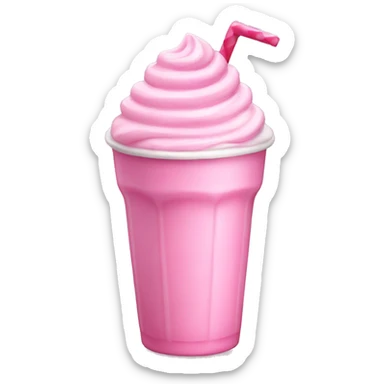 Pink milkshake sticker