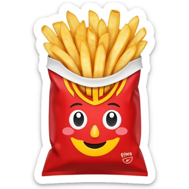 hot fries chip bag sticker