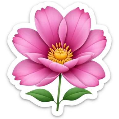 pink girly framed flower picture sticker