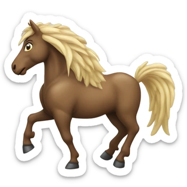 Hellbraunes Pferd als Engel sticker