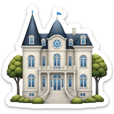 white mansión sticker