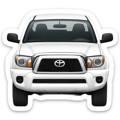 White Toyota Tacoma sticker