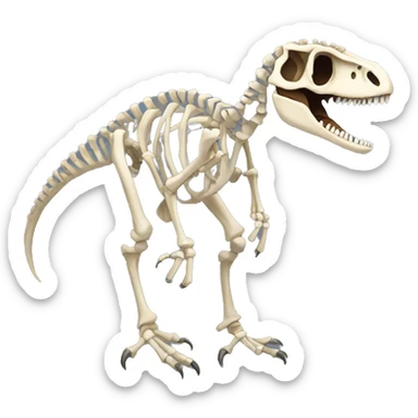 velociraptor skeleton sticker
