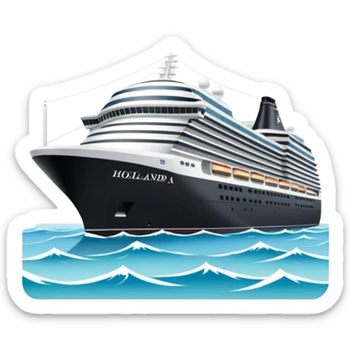 holland america cruise ship in rotterdam sticker