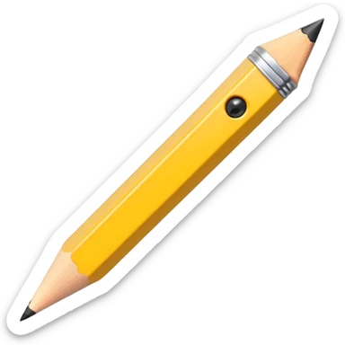 classic yellow pencil sticker