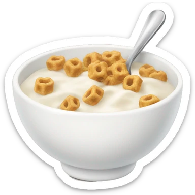milk bowl with cereal sticker