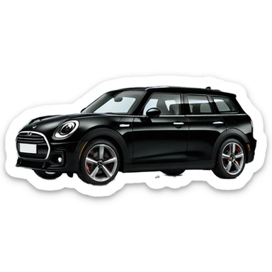 Face of black mini clubman sticker