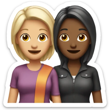 two lesbians. one is older sticker