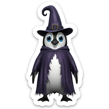Penguin Wizard sticker