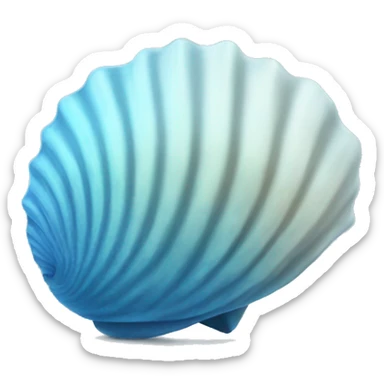 blue seashell sticker